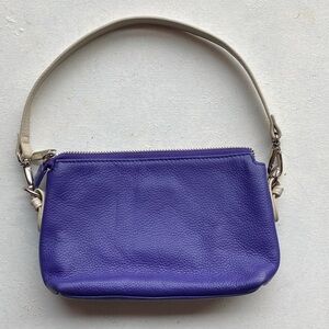 Danier Purple Leather Wristlet Mini Shoulder Bag | NWOT